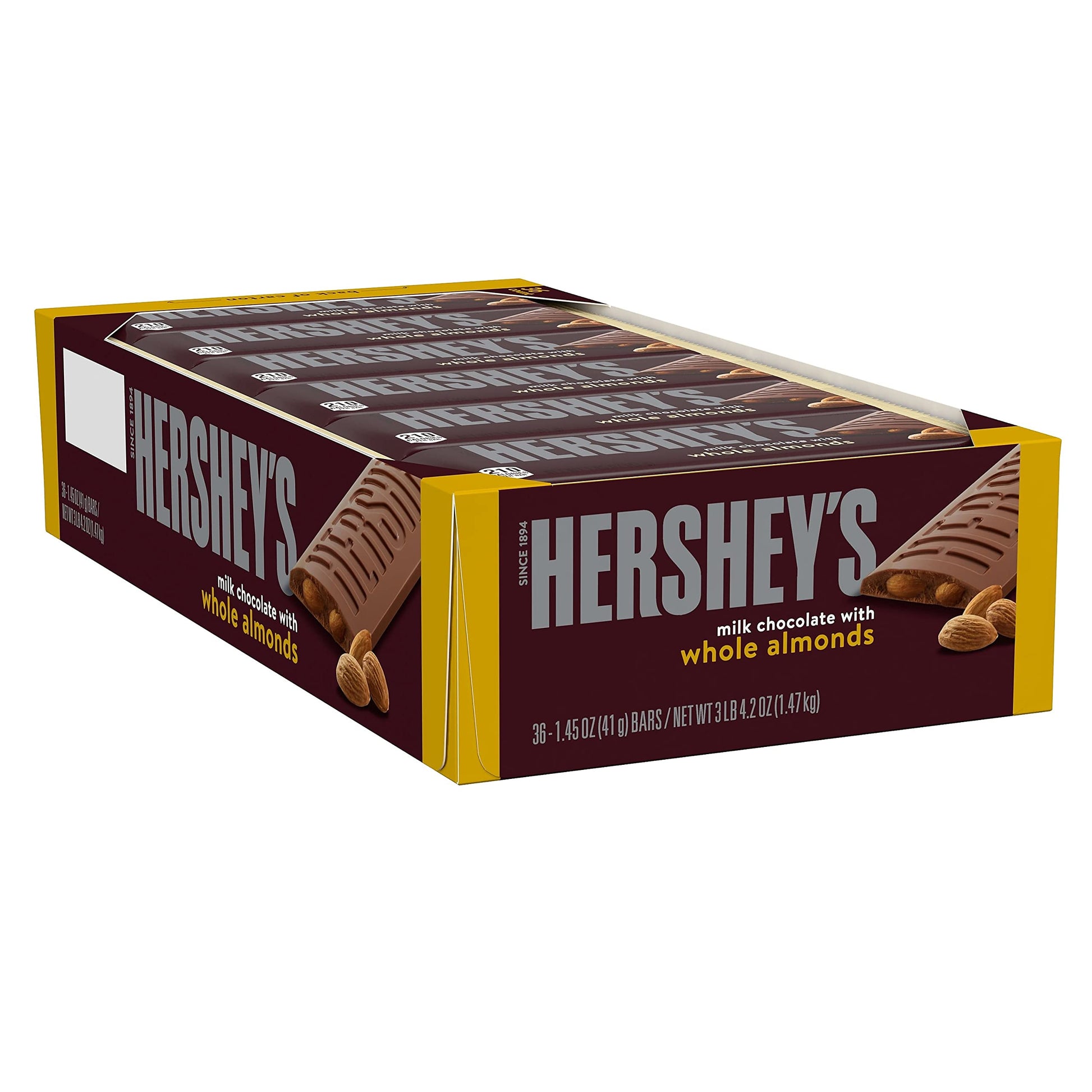 Hershey’s Milk Chocolate with Almonds 1.45oz 36 Count