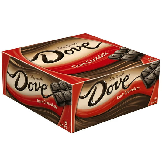 Dove Dark Chocolate Bars 1.44oz 18 Count