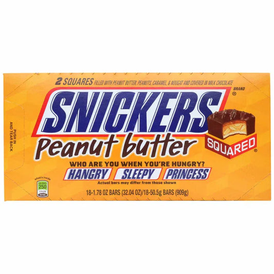 Snickers Peanut Butter 1.78oz 18 Count