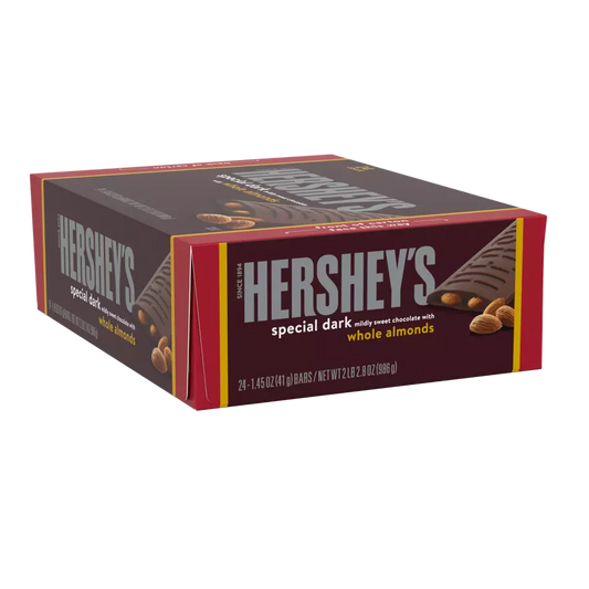 Hershey’s Special Dark with Almonds 1.45oz 24 Count