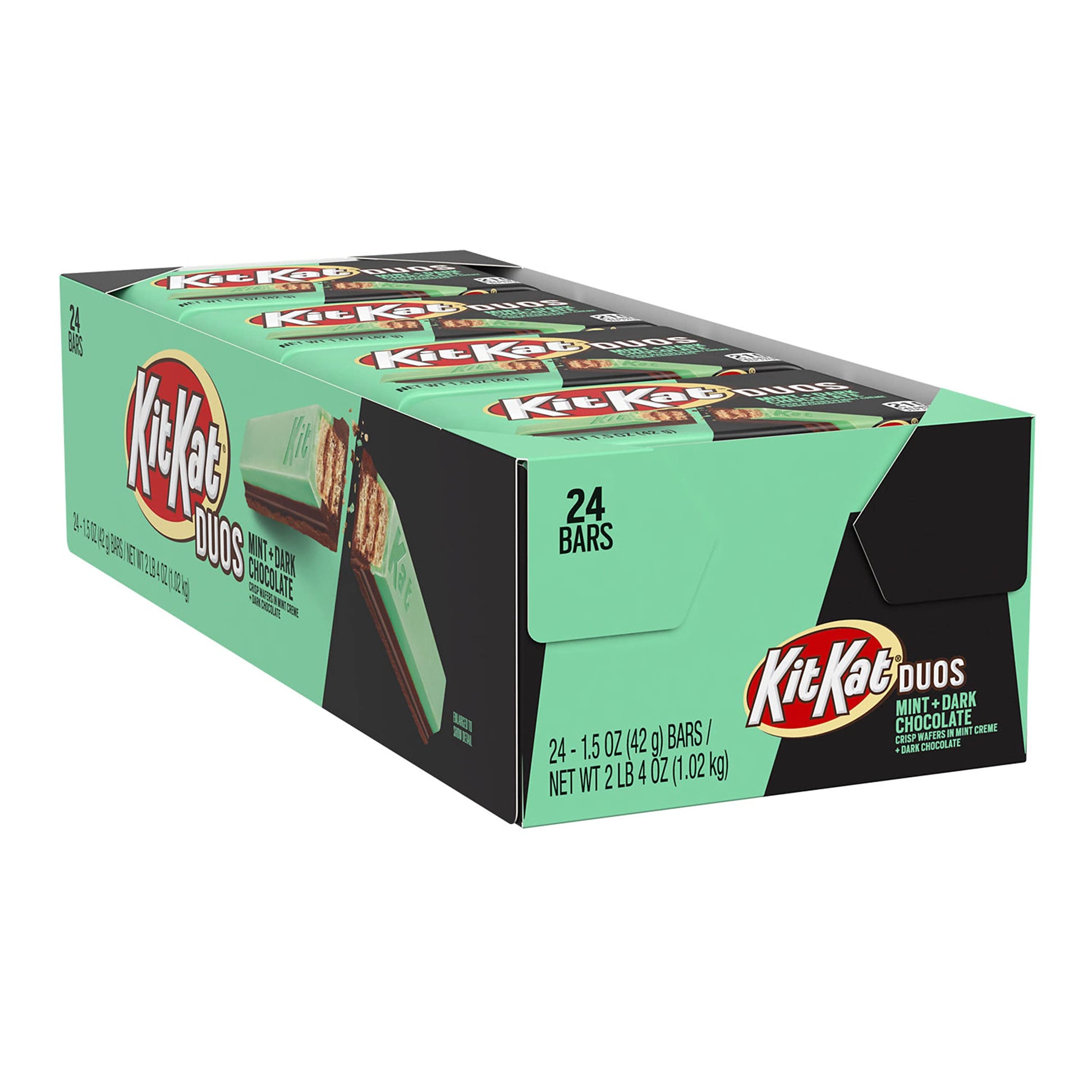 Kit Kat Duos Mint Dark Chocolate 1.5oz 24 Count