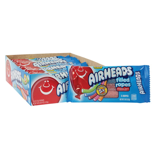 Airheads Filled Ropes 2oz 18 Count