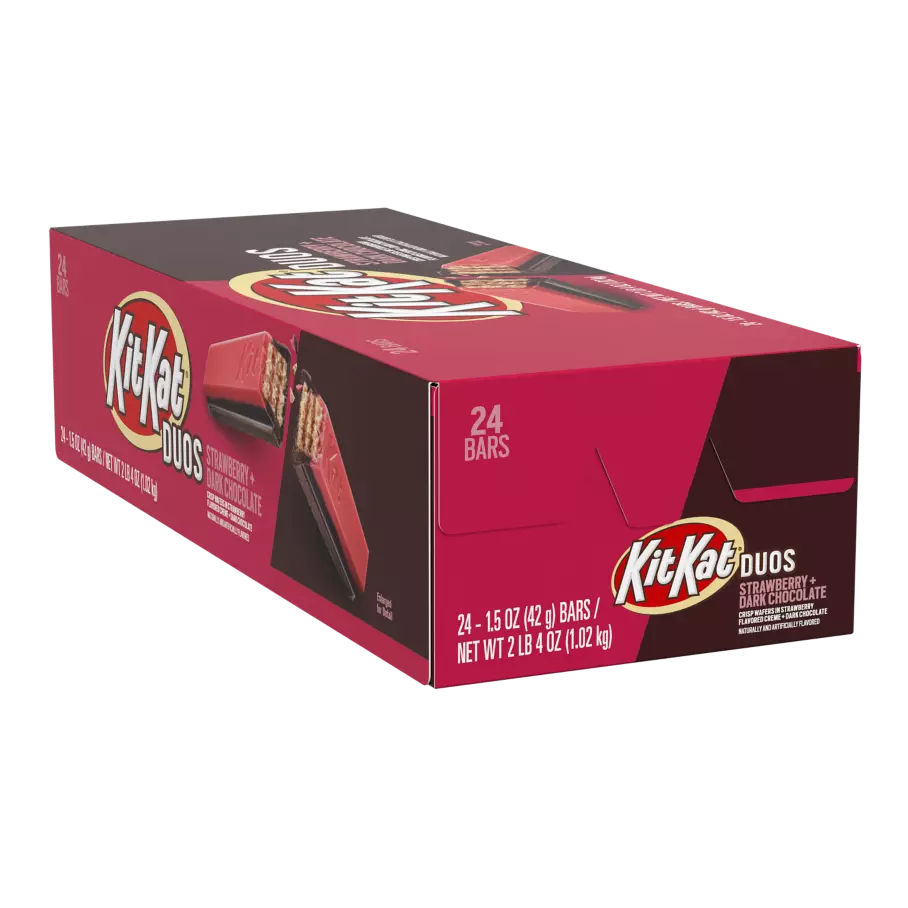 Kit Kat Duos Strawberry Dark Chocolate 1.5oz 24 Count