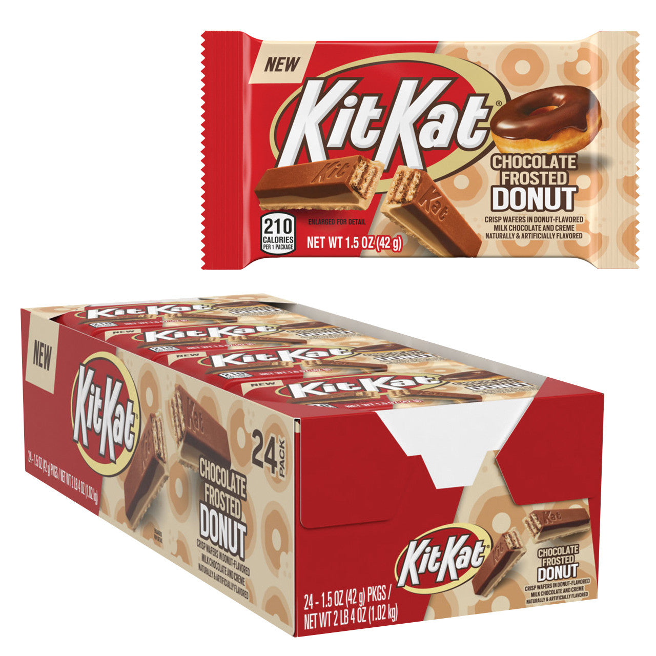 Kit Kat Chocolate Frosted Doughnut 1.5oz 24 Count