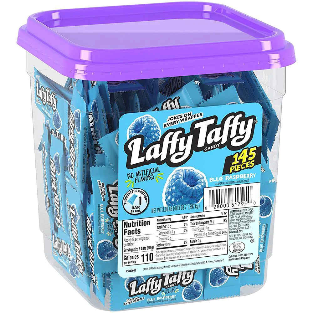 Laffy Taffy Tub Blue Raspberry 0.34oz 145 Count