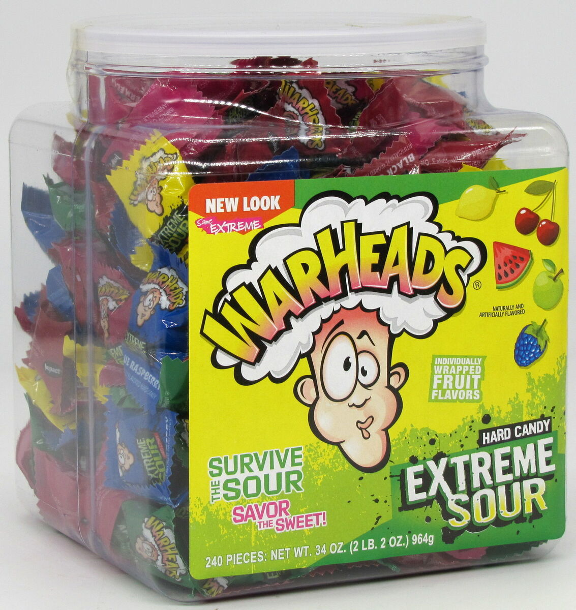 Warheads Extreme Sour Jar 240 Count