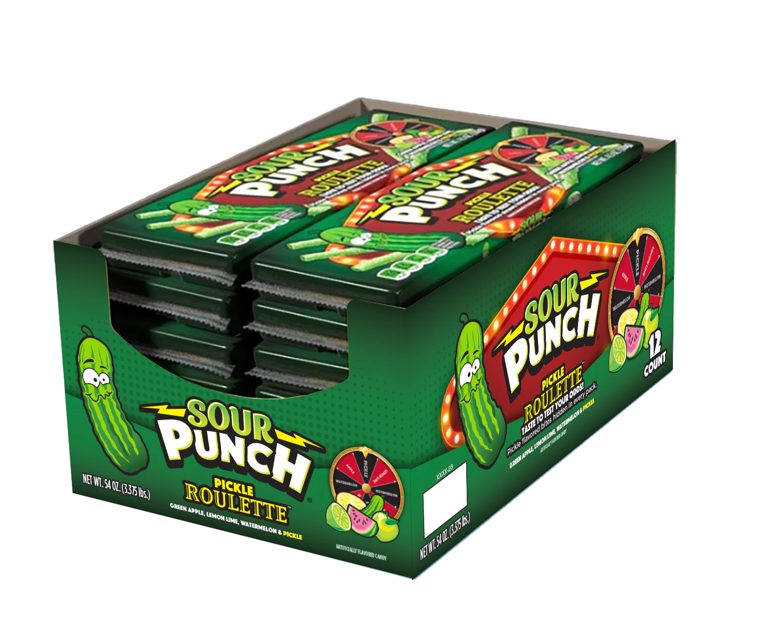 Sour Punch Pickle Roulette 4.5oz 12 Count