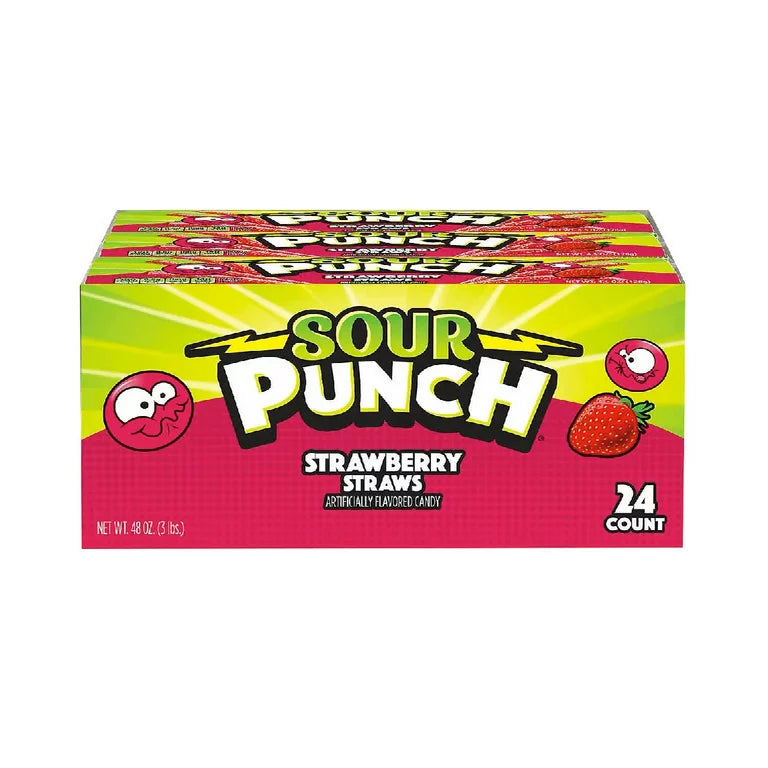 Sour Punch Strawberry Straws 2oz 24 Count