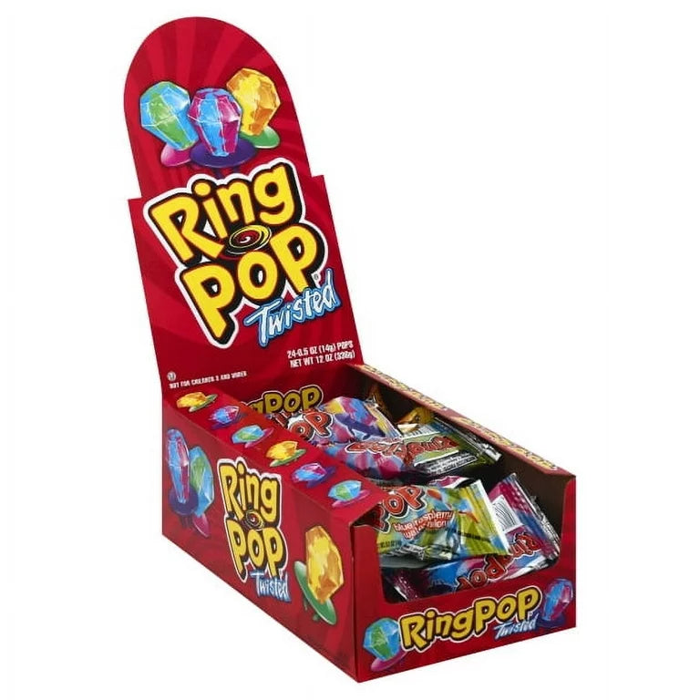 Ring Pop Twisted Fruit 0.5oz 24 Count