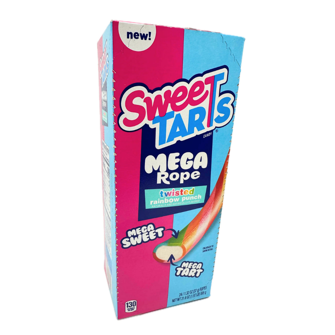 Sweetarts Mega Rope Twisted Rainbow Punch 1.32oz 24 Count