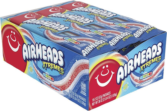 Airheads Xtremes Bluest Raspberry 2oz 18 Count