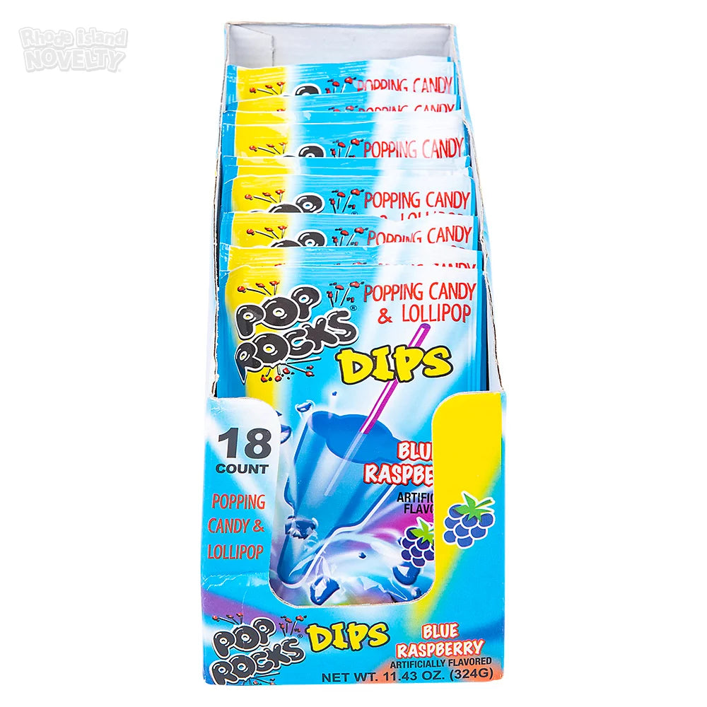 Pop Rocks Dips Blue Raspberry 0.63oz 18 Count