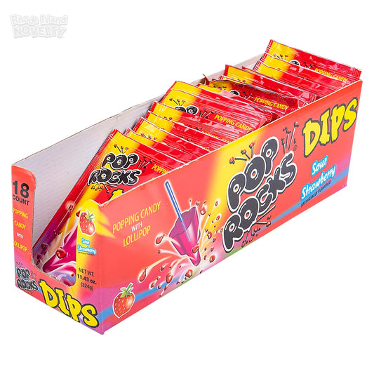 Pop Rocks Dips Sour Strawberry 0.63oz 18 Count