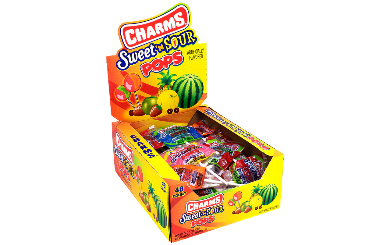 Charms Sweet ‘n Sour Pops 48 Count