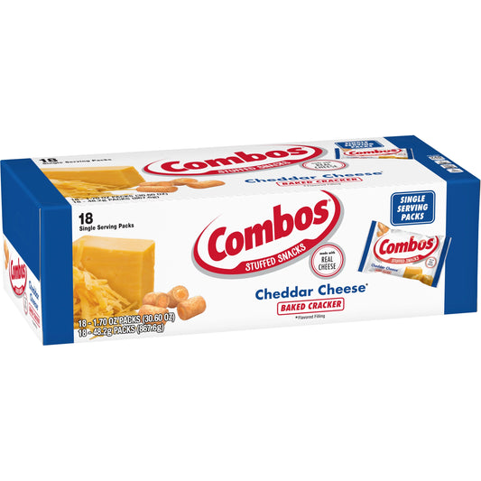 Combos Cheddar Cheese Cracker 1.8oz 18 Count