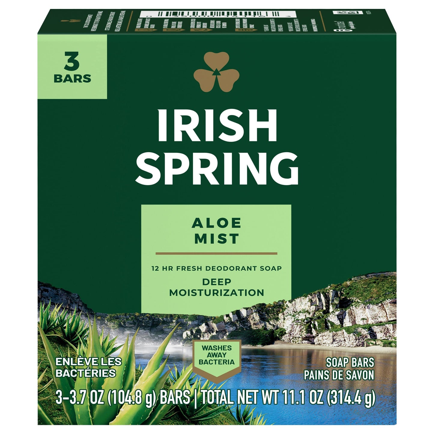 Irish Spring Aloe Mist 3.7oz 3 Count