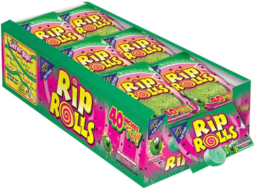 Rip Rolls Watermelon 1.4oz 24 Count