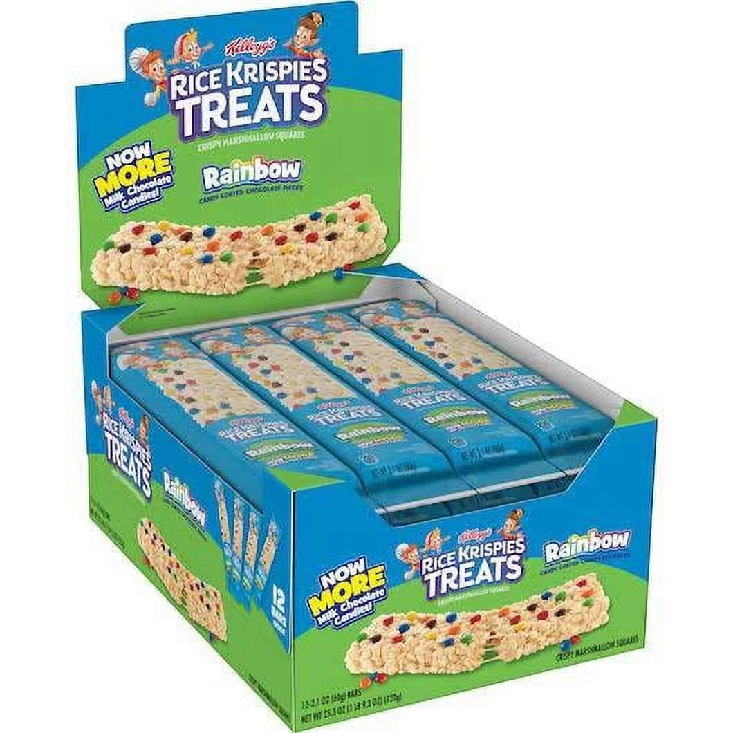 Kellogg’s Rice Krispies Treats Rainbow Mega Size 2.1oz 12 Count