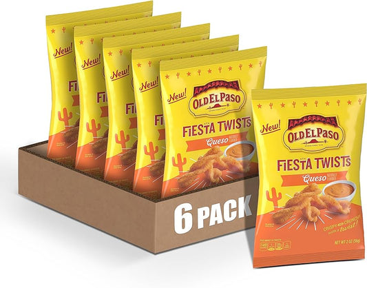 Old El Paso Fiesta Twists Queso 2oz 6 Count