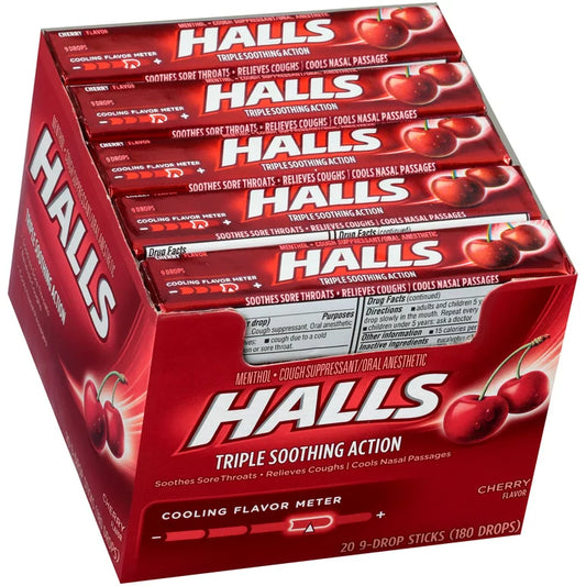 Halls Relief Cherry 9 Drops 20 Count