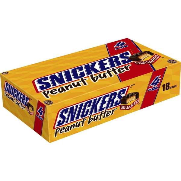 Snickers Peanut Butter Squared King Size 3.56oz 18 Count