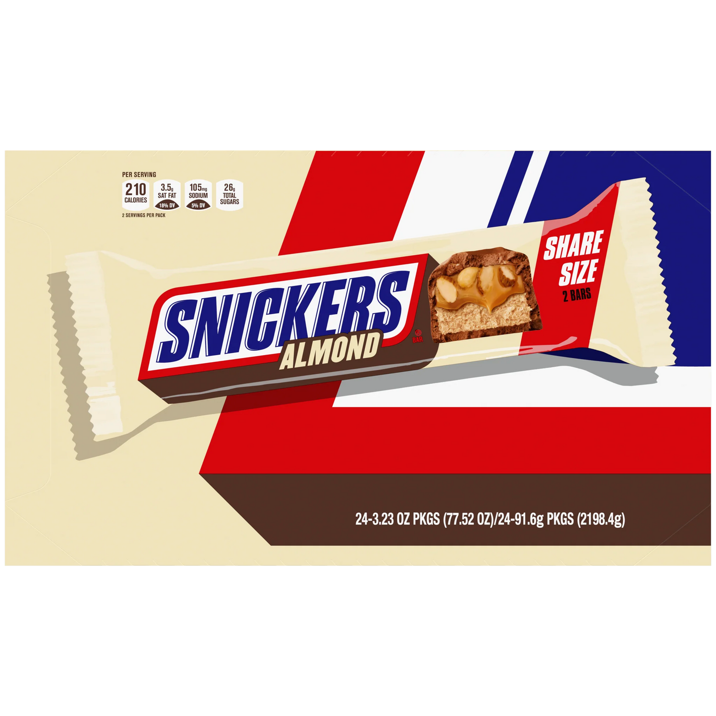 Snickers Almond Share Size 3.23oz 24 Count