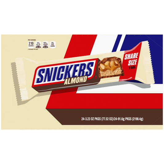 Snickers Almond Share Size 3.23oz 24 Count