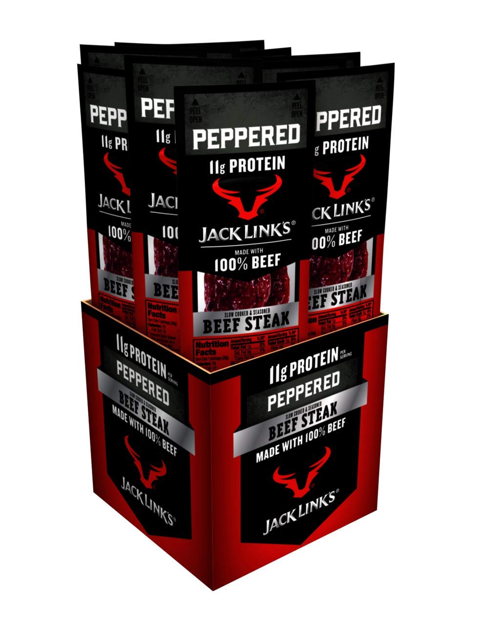 Jack Link’s Beef Steak Peppered 1oz 12 Count