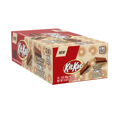 Kit Kat Chocolate Frosted Doughnut King Size 3oz 24 Count