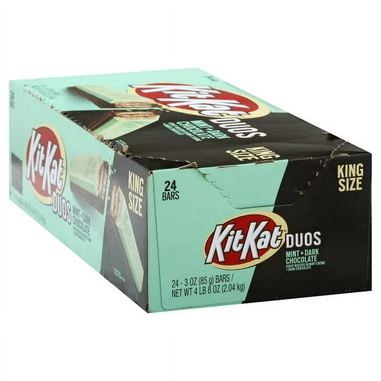 Kit Kat Duos Mint Dark Chocolate King Size 3oz 24 Count