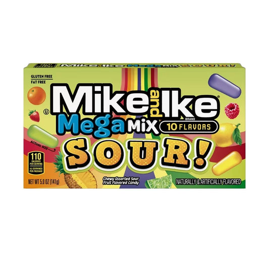 Mike and Ike Mega Mix Sour 5oz 12 Count