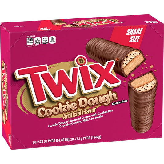 Twix Cookie Dough Share Size 2.72oz 20 Count