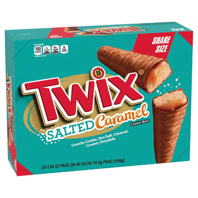 Twix Salted Caramel Share Size 2.82oz 20 Count