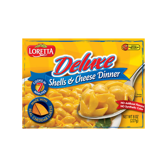 Loretta Deluxe Shells & Cheese Dinner 8oz 12 Count