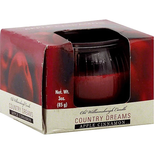 Old Williamsburgh Candle Country Dreams Apple Cinnamon 3oz