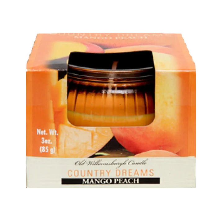 Old Williamsburgh Candle Country Dreams Mango Peach 3oz