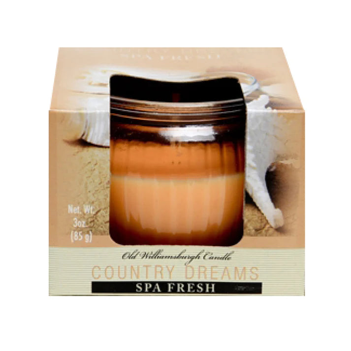 Old Williamsburgh Candle Country Dreams Spa Fresh 3oz