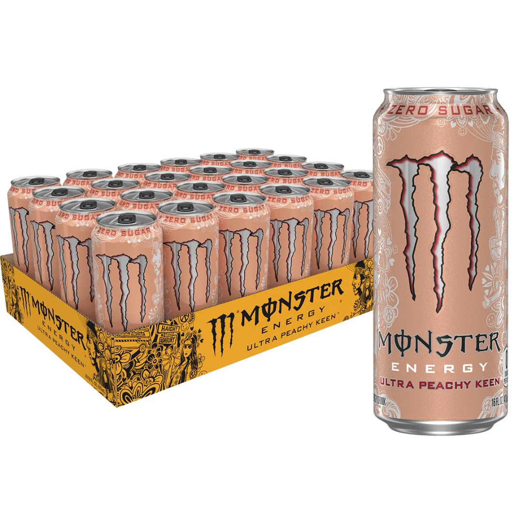 Monster Energy Zero Ultra Peachy Keen 16oz 24 Count