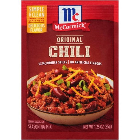 McCormick Chili Seasoning Mix 1.25oz 24 Count