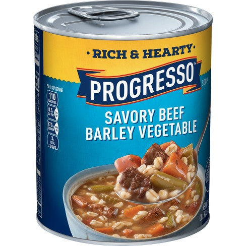 Progresso Rich & Hearty Savory Beef Barley Vegetable Soup 18.6oz
