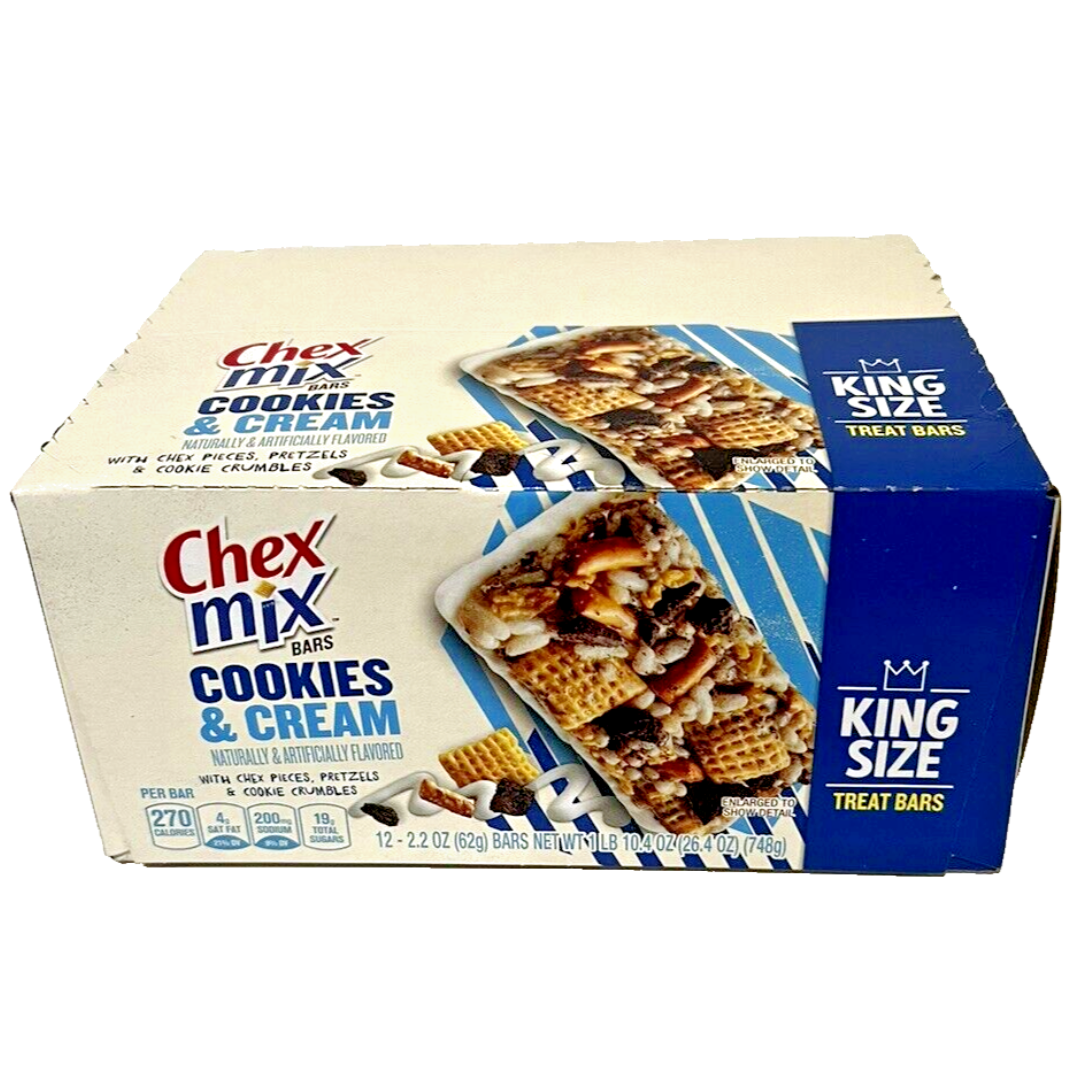 Chex Mix Treat Bar Cookies & Cream King Size 2.2oz 12 Count