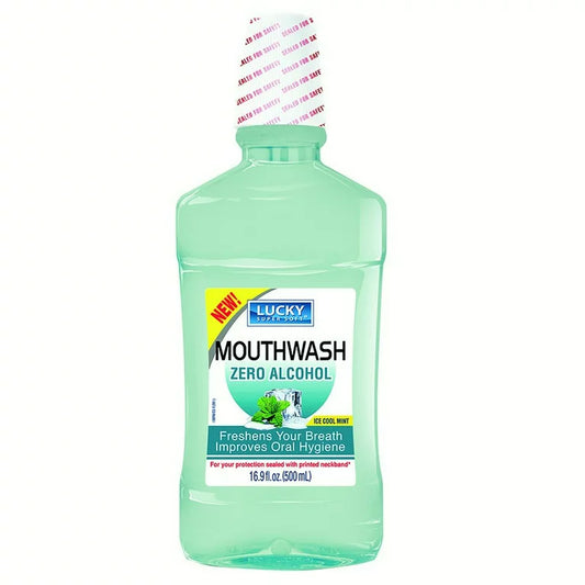 Lucky Super Soft Mouthwash Ice Cool Mint Zero Alcohol 16.9fl oz
