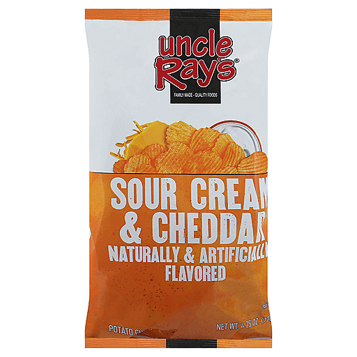 Uncle Ray’s Sour Cream & Cheddar Chips 4.25oz 10 Count