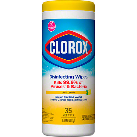Clorox Disinfecting Wipes Crisp Lemon 35 Wipes 12 Count
