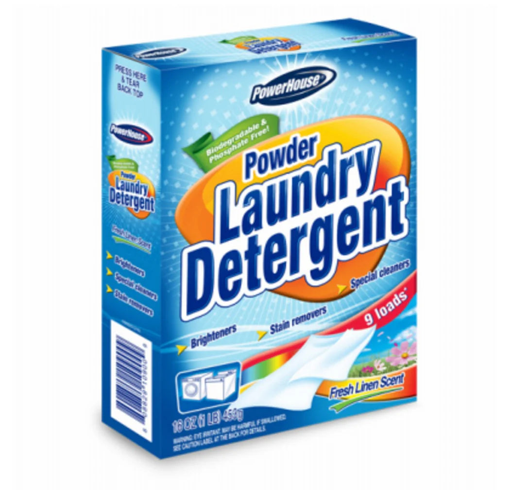 Powerhouse Powder Laundry Detergent Fresh Linen Scent 16oz