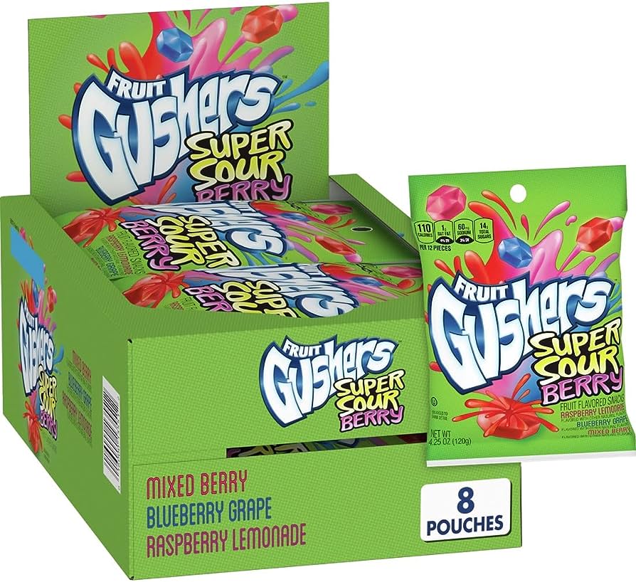 Gushers Super Sour Berry 4.25oz 8 Count