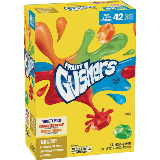 Gushers Variety Pack 0.9oz 42 Count