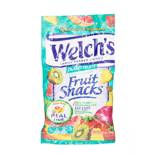 Welch’s Fruit Snacks Island Fruits 2.25oz 48 Count