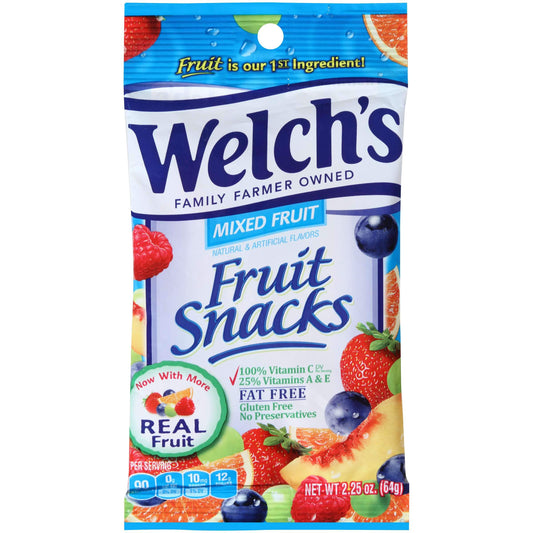 Welch’s Fruit Snacks Mixed Fruit 2.25oz 48 Count