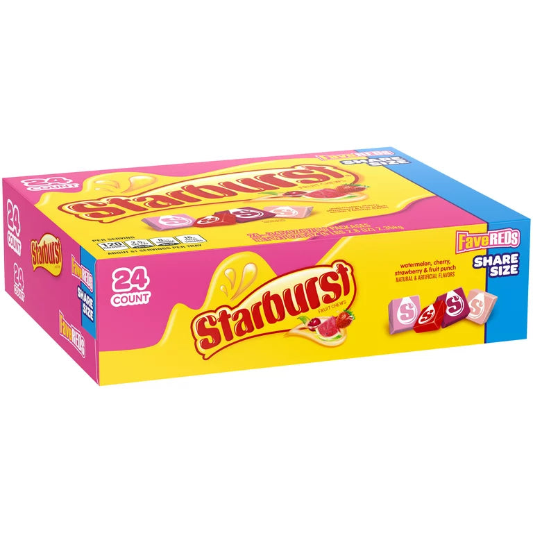 Starburst Fave Reds Share Size 3.45oz 24 Count